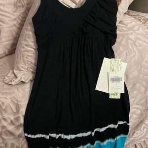 Boston Proper dip-dye day dress black and blue size small